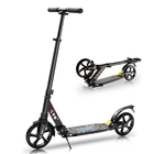 Foldable PU 120kg Adult Folding Kick Scooter 200mm Adult Two Wheel Scooter